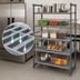 Thumbnail image #3 for Cambro Camshelving Basics Plus 5-Shelf Stationary Starter Unit, 18 x 30 x 84 Inches, Brushed Graphite