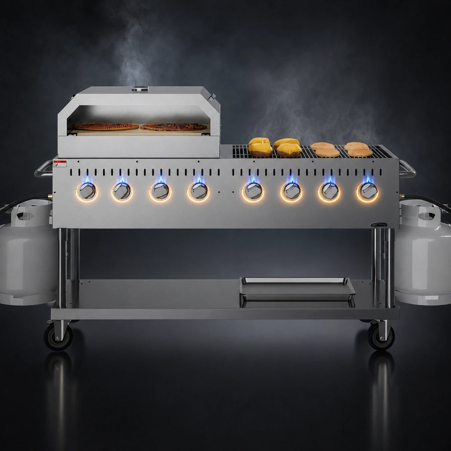 Eight High-Output Burners