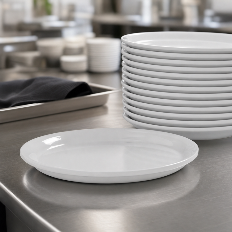 Product image #4 for Jane 6-Inch Round Narrow Rim Melamine Bread & Butter Plate, White
