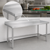 Thumbnail image #3 for 60 Inch x 18 Inch Stainless Steel Open Base Work Table with 2 Inch Rear Up-Turn