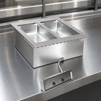 Thumbnail image #3 for Eagle Group SGDI-2-240T-D Two-Pan Drop-In Electric Hot Food Well with Drain, Individual Thermostats, Wet/Dry Operation