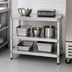 Thumbnail image #3 for New Age Stationary Modular Aluminum Equipment Stand with 2 Adjustable Solid Shelves, 36-Inch W x 15-Inch D x 30-Inch H