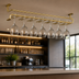 Thumbnail image #3 for Crestware 24-Inch Dual Rail High Polished Brass Ceiling-Mount Glass Hanging Rack