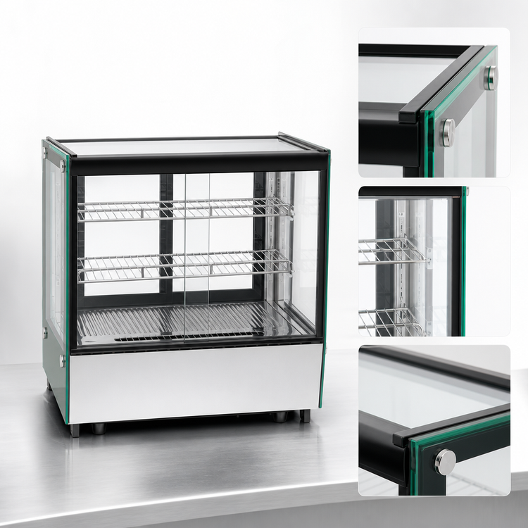 Product image #4 for Migali Competitor Series 27.6-Inch Countertop Refrigerated Display Case with Sliding Rear Glass Doors, 4.2 Cu. Ft.