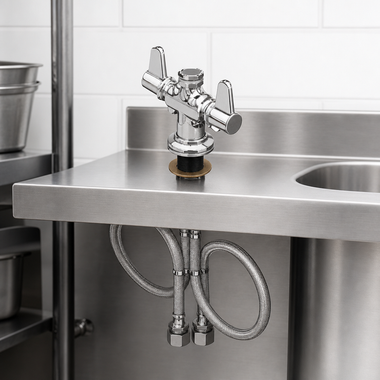 Product image #3 for equip Single-Hole Deck Mount Mixing Faucet, Less Nozzle, Ceramic Cartridges, Lever Handles