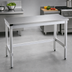 Thumbnail image #3 for New Age 72 Inch x 24 Inch 16 Gauge 304 Stainless Steel Top Work Table with Aluminum Open Base