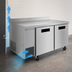 Thumbnail image #3 for Hoshizaki Steelheart 67-Inch Two-Section Worktop Refrigerator with Side-Mounted Self-Contained Refrigeration