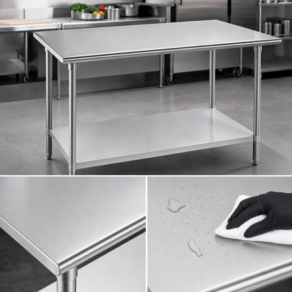 16-Gauge 304 Stainless Steel Top