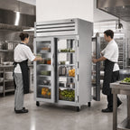 Thumbnail image #3 for True Mfg. - General Foodservice SPEC SERIES STA2RPT-2G-2G-HC Two-Section Pass-Thru Reach-In Refrigerator with Front & Rear Locking Glass Doors