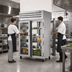 Thumbnail image #3 for True SPEC SERIES Two-Section Pass-Thru Reach-In Refrigerator with Locking Front and Rear Glass Doors