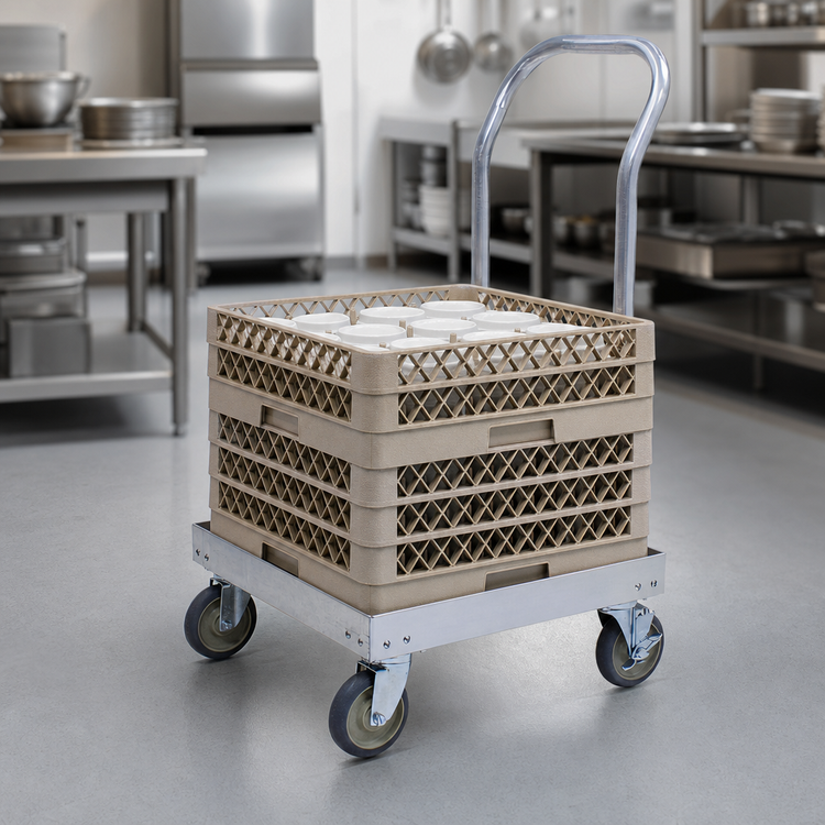 Product image #3 for Cres Cor 20 x 20 Single-Stack Aluminum Dish Rack Dolly