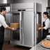 Thumbnail image #3 for Victory UltraSpec Two-Section Pass-Thru Heated Pizza Holding Cabinet with Solid Hinged Doors