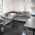 Thumbnail image #3 for Advance Tabco Korner Soil Left-Hand L-Shaped Dishtable with Pre-Rinse Sink, 71 Inch, 304 Stainless Steel
