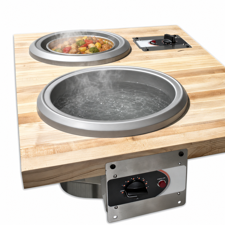 Product image #3 for Nemco 6160-CW 7 Quart Electric Drop-In Wet Operation Hot Food Well Warmer