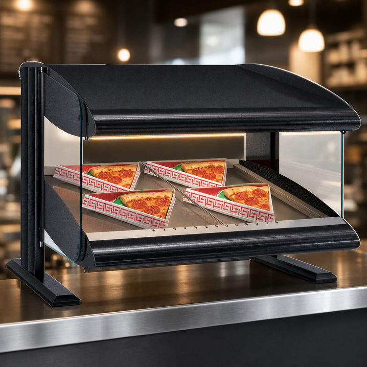 Product image #3 for Hatco HXMS-24 24-Inch Countertop Slant Heated Merchandiser with LED Lighting
