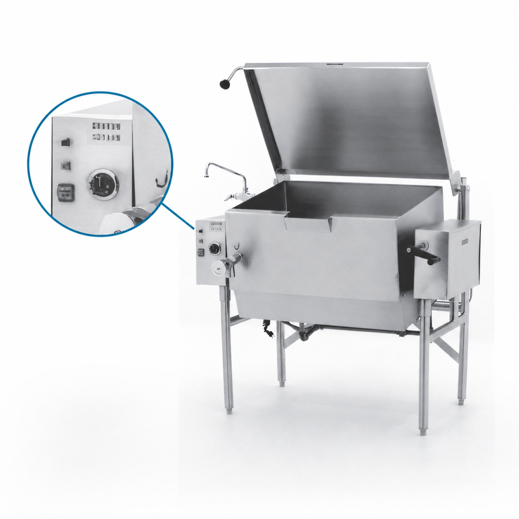 Product image #3 for AccuTemp Edge Series™ 30-Gallon Gas Tilting Skillet, Floor Model with Open Stand