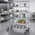Thumbnail image #3 for Quantum 48-Inch x 24-Inch x 80-Inch Mobile Wire Shelving Cart with 5 Shelves
