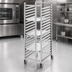 Thumbnail image #3 for Channel All-Welded Stainless Steel Side-Load Bun Pan Rack for 18 x 26 Pans, 10-Pan Capacity, 5-Inch Swivel Casters