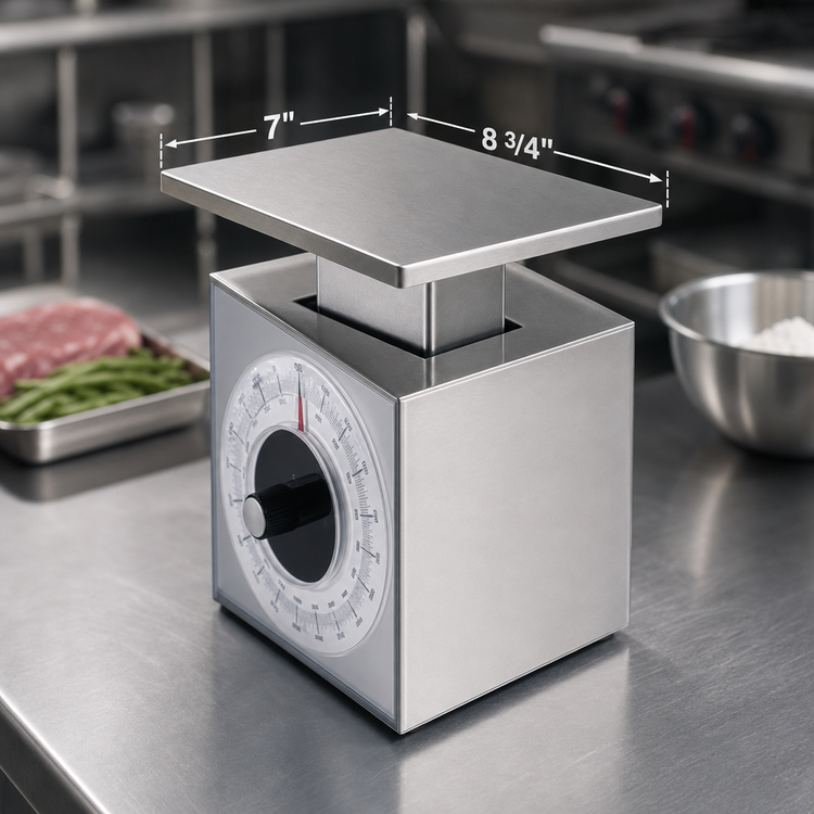 Product image #3 for Edlund MSR-1000 OP Metric Portion Control Dial Scale with Oversized Stainless Steel Platform