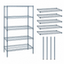 Thumbnail image #3 for Quantum 72-Inch W x 21-Inch D x 74-Inch H Wire Shelving Starter Kit, 5 Shelves, Gray Epoxy Antimicrobial Finish