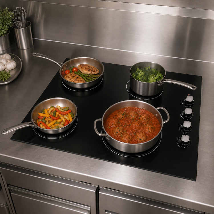 Product image #3 for Summit Commercial 30-Inch Built-In Electric Radiant Cooktop, 4-Burner Ceramic Glass Top