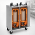 Thumbnail image #3 for Shelleymatic CAB2-1013ET Even Temp Heated Enclosed Mobile Two-Stack Dish Dispenser