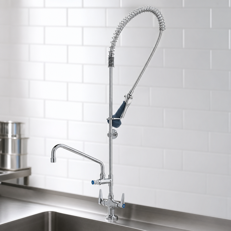 Product image #3 for T&S Brass EasyInstall Single Hole Deck Mount Pre-Rinse Unit with 12-Inch Add-On Faucet