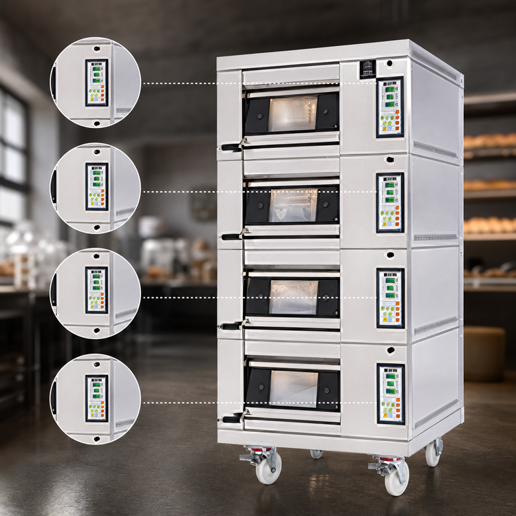 Product image #3 for Artisan Double-Deck Stone Hearth Electric Deck Oven with Programmable Controls and Steam Injection