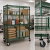 Thumbnail image #3 for Quantum 48 Inch W x 24 Inch D x 63 Inch H Stationary Wire Security Cage with Green Epoxy Finish