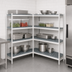 Thumbnail image #3 for Fermostock 4-Tier Corner Expansion Polymer Shelving Unit, 66