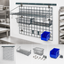 Thumbnail image #3 for Quantum Store Grid Standard-Duty Wall-Mount Shelving Starter Kit with Shelf, Basket, Bin Holder, and Clear Bin