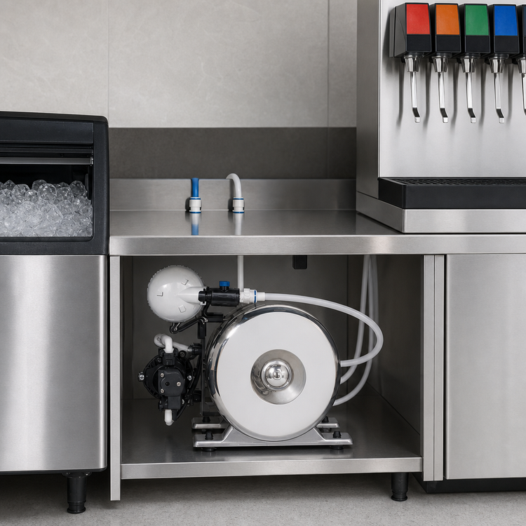 Product image #3 for SHURflo LVPO Water Boost and Filtration System with 2-Gallon Stainless Accumulator Tank, 115V, 3/8-Inch Barb Inlet/Outlet