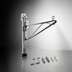 Thumbnail image #3 for Eagle Group Adjustable Post Wire Wall Mount Prepackaged End Unit for 18-Inch Deep Wire Shelving, Chrome Plated