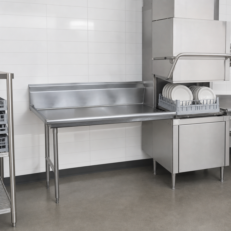 Product image #3 for Advance Tabco Special Value Series Straight Clean Dish Table, Left-Mount, 71 x 30 Inch