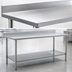 Thumbnail image #3 for Deluxe Series 16-Gauge Stainless Steel Work Table with 4-1/2 Inch Backsplash and Undershelf, 120 x 24 Inches