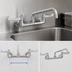 Thumbnail image #3 for T&S Brass equip 8-Inch Center Wall-Mount Swivel Faucet with 12-Inch Swing Nozzle