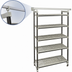 Thumbnail image #3 for Cambro Camshelving Elements XTRA High Density Top Rail Stationary Starter Unit, 21 x 36 x 81, 5-Tier Overhead Track Shelving