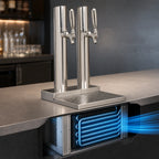 Thumbnail image #3 for Micro Matic USA Skyline BS-SKY-2PSSKR-LR 2-Faucet Countertop Glycol-Cooled Draft Beer Station, Polished Stainless Steel