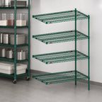 Thumbnail image #4 for Metro Super Erecta 5AN437K3 Add-On Wire Shelving Unit, Green Epoxy-Coated, 36W x 21D x 74H in, 5 Shelves