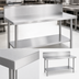 Thumbnail image #3 for Duke Stainless Steel Work Table with 10-Inch Riser, Marine Edge, and Undershelf, 108 x 24 Inches