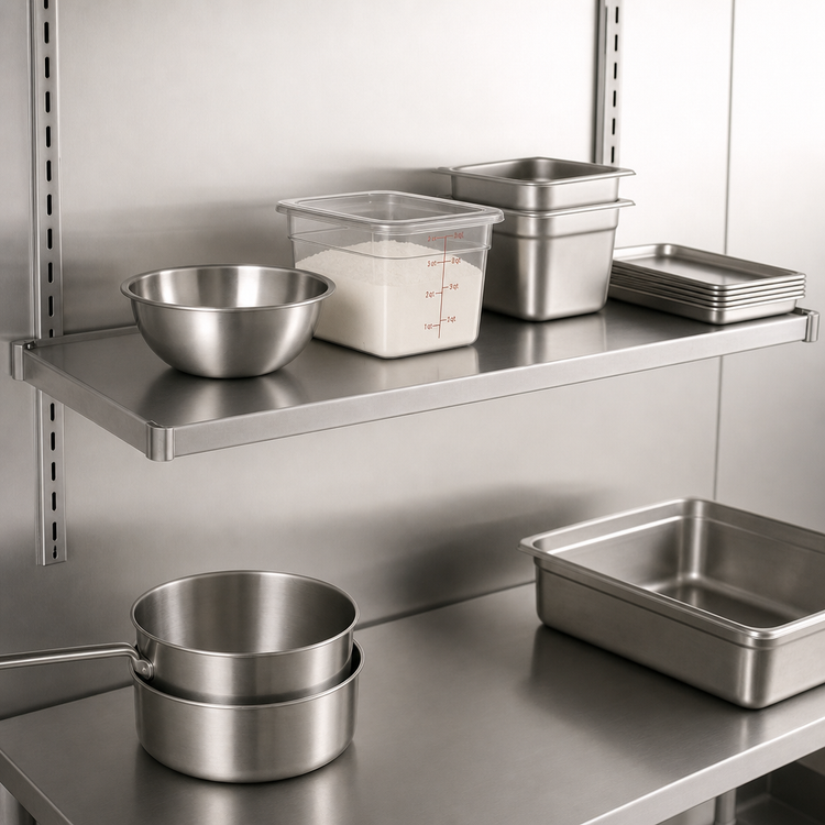 Product image #3 for Eagle Group 42" x 21" Solid Stainless Steel Shelf with Marine Edge