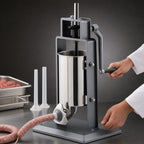Thumbnail image #3 for Matfer Bourgeat N5700 Vertical Manual Sausage Stuffer, 6.6 lb. Capacity, Stainless Steel Tank, 3 Funnels