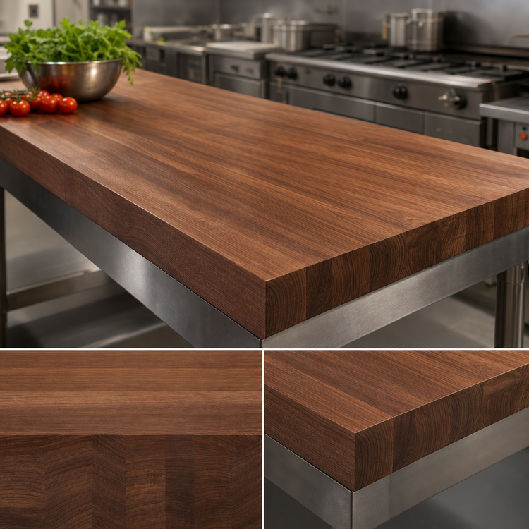 Product image #3 for Boos Block Full-Length Edge Grain American Black Walnut Kitchen Countertop, 36 x 27 x 3 Inches