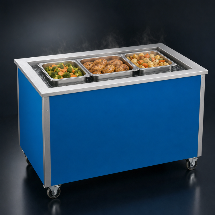 Product image #3 for Vollrath 4-Series Signature Server® Modular 3-Pan Mobile Bain Marie Hot Food Station, 46"W x 28"D x 34"H