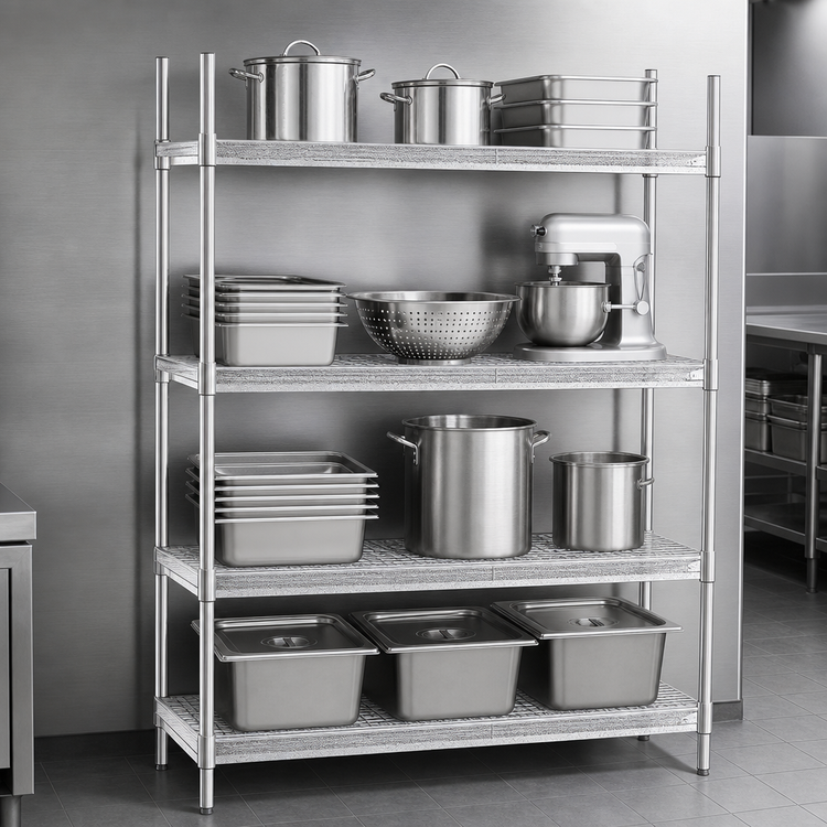 Product image #3 for Advance Tabco Special Value Heavy Duty Chrome Plated Wire Shelf, 60 x 18 Inches