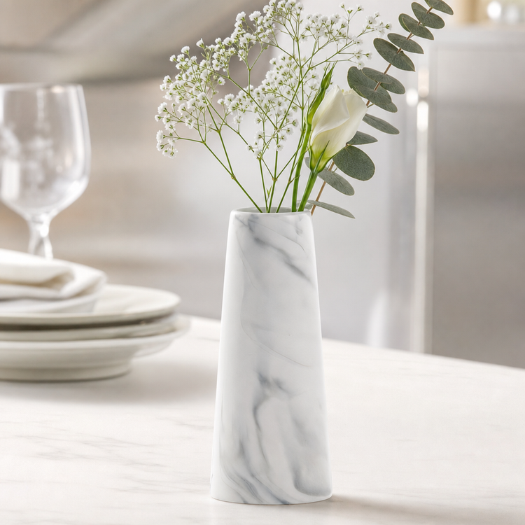 Product image #4 for American Metalcraft Marble Ceramic Tower Bud Vase