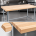 Thumbnail image #3 for John Boos SNB10A 84 Inch x 30 Inch Wood Top Work Table with Stainless Steel Base