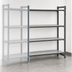 Thumbnail image #3 for Cambro Camshelving Basics Plus 4-Tier Solid Polymer Add-On Shelving Unit, 24-Inch Deep x 54-Inch Wide x 84-Inch High, Brushed Graphite
