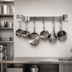 Thumbnail image #3 for Advance Tabco 84-Inch Wall-Mounted Single-Bar Stainless Steel Pot Rack with 9 Double Hooks