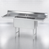 Thumbnail image #3 for Advance Tabco 2-Compartment Fabricated Sink with Left and Right Drainboards, 16-Gauge 304 Stainless Steel, 68-Inch Overall Length